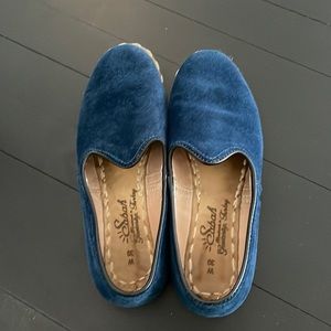 Blue Suede Sabah Flats